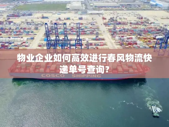物业企业如何高效进行春风物流快递单号查询？