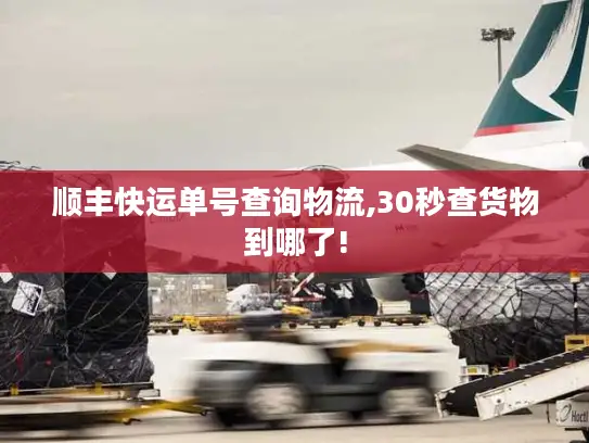顺丰快运单号查询物流,30秒查货物到哪了!