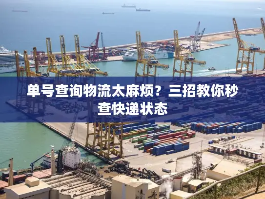 单号查询物流太麻烦？三招教你秒查快递状态