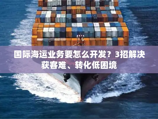 国际海运业务要怎么开发？3招解决获客难、转化低困境