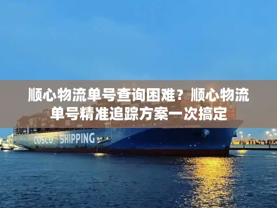 顺心物流单号查询困难？顺心物流单号精准追踪方案一次搞定