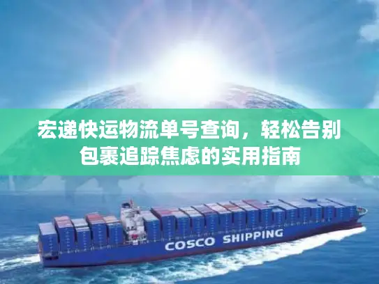 宏递快运物流单号查询，轻松告别包裹追踪焦虑的实用指南