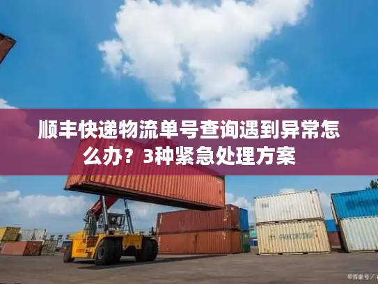 顺丰快递物流单号查询遇到异常怎么办？3种紧急处理方案