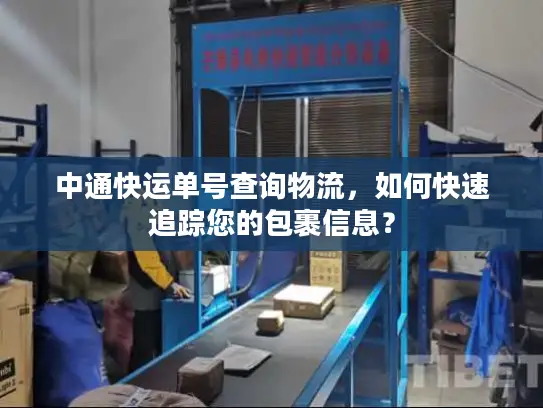 中通快运单号查询物流，如何快速追踪您的包裹信息？