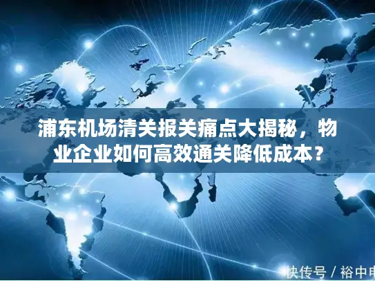 浦东机场清关报关痛点大揭秘，物业企业如何高效通关降低成本？