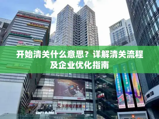 开始清关什么意思？详解清关流程及企业优化指南