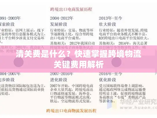 清关费是什么？快速掌握跨境物流关键费用解析