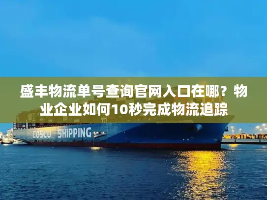 盛丰物流单号查询官网入口在哪？物业企业如何10秒完成物流追踪