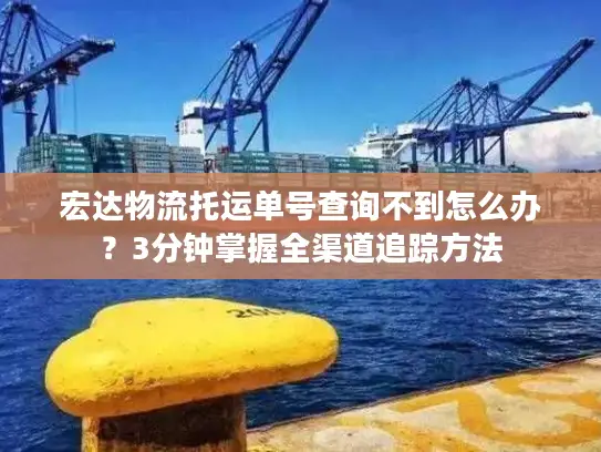 宏达物流托运单号查询不到怎么办？3分钟掌握全渠道追踪方法
