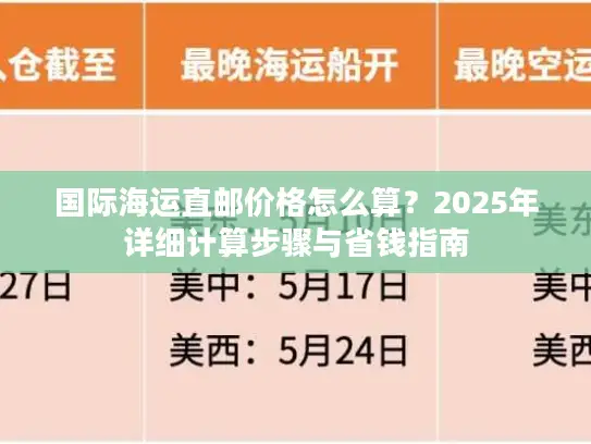 国际海运直邮价格怎么算？2025年详细计算步骤与省钱指南