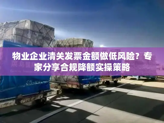 物业企业清关发票金额做低风险？专家分享合规降额实操策略