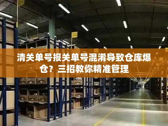 清关单号报关单号混淆导致仓库爆仓？三招教你精准管理