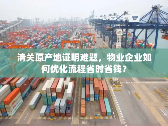 清关原产地证明难题，物业企业如何优化流程省时省钱？