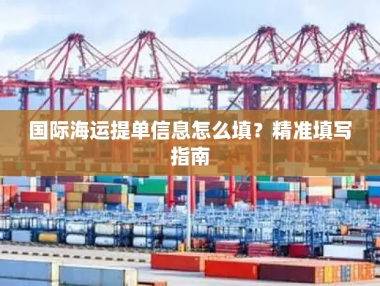 国际海运提单信息怎么填？精准填写指南