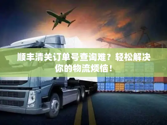 顺丰清关订单号查询难？轻松解决你的物流烦恼！