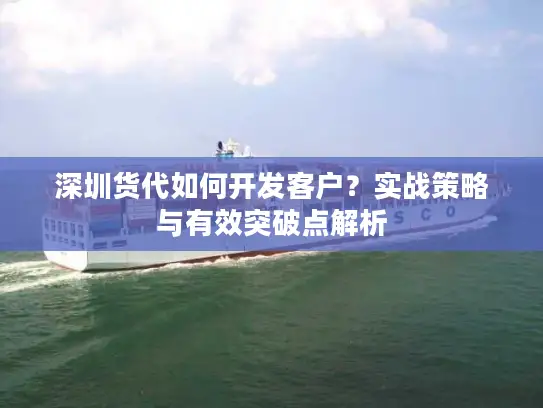 深圳货代如何开发客户？实战策略与有效突破点解析