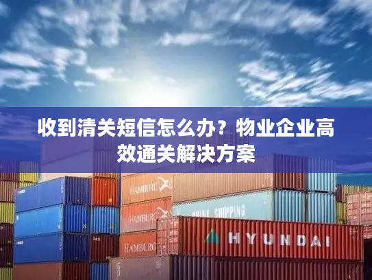 收到清关短信怎么办？物业企业高效通关解决方案
