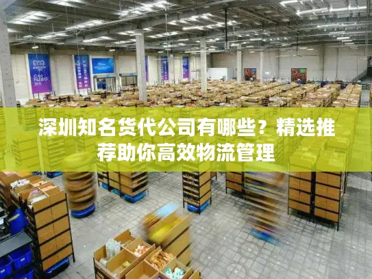 深圳知名货代公司有哪些？精选推荐助你高效物流管理