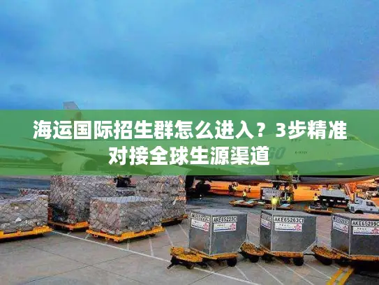 海运国际招生群怎么进入？3步精准对接全球生源渠道