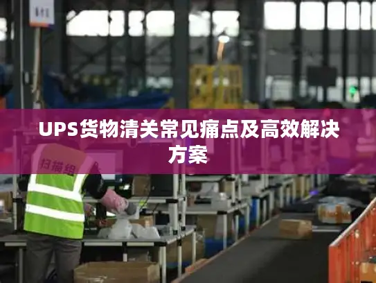 UPS货物清关常见痛点及高效解决方案