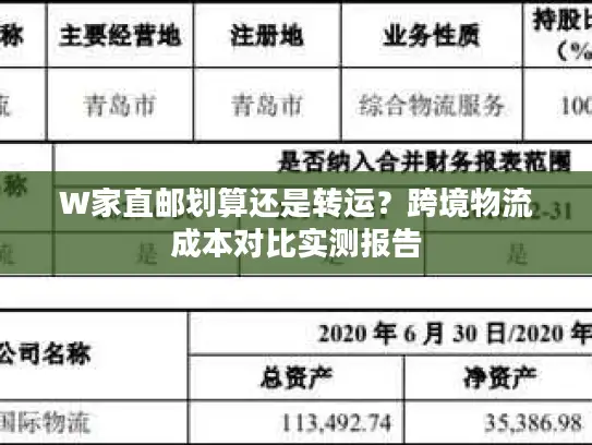 W家直邮划算还是转运？跨境物流成本对比实测报告