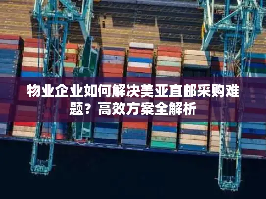 物业企业如何解决美亚直邮采购难题？高效方案全解析