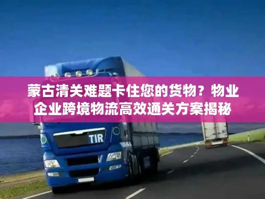 蒙古清关难题卡住您的货物？物业企业跨境物流高效通关方案揭秘