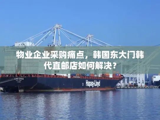 物业企业采购痛点，韩国东大门韩代直邮店如何解决？
