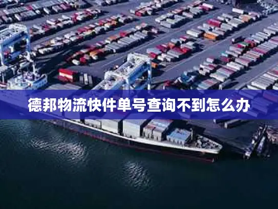 德邦物流快件单号查询不到怎么办