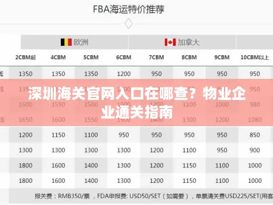 深圳海关官网入口在哪查？物业企业通关指南