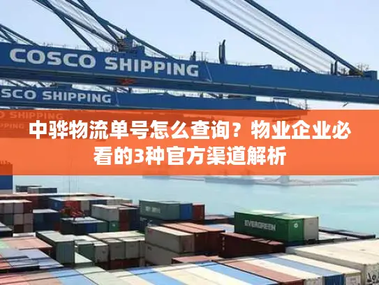 中骅物流单号怎么查询？物业企业必看的3种官方渠道解析