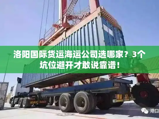 洛阳国际货运海运公司选哪家？3个坑位避开才敢说靠谱！