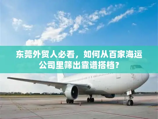 东莞外贸人必看，如何从百家海运公司里筛出靠谱搭档？