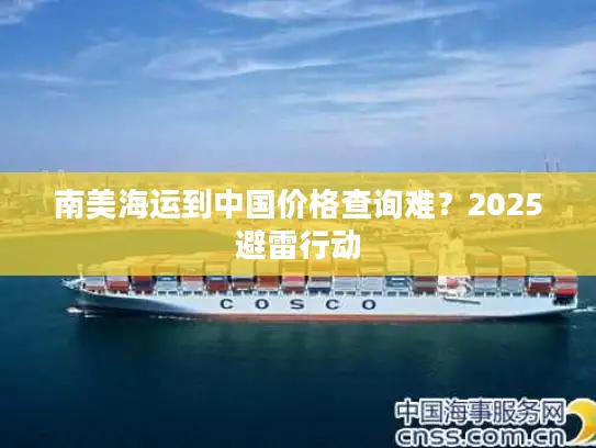 南美海运到中国价格查询难？2025避雷行动