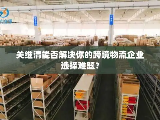 关维清能否解决你的跨境物流企业选择难题？