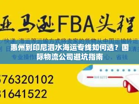 惠州到印尼泗水海运专线如何选？国际物流公司避坑指南
