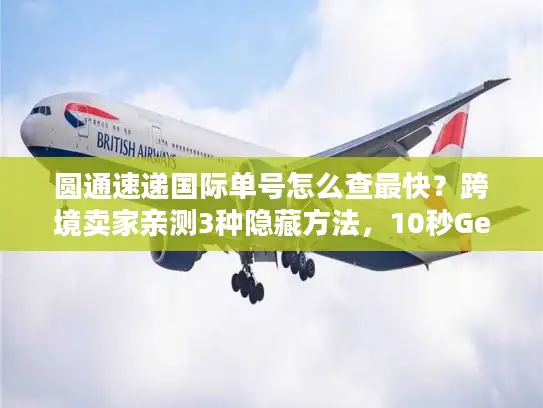 圆通速递国际单号怎么查最快？跨境卖家亲测3种隐藏方法，10秒Get物流轨迹！