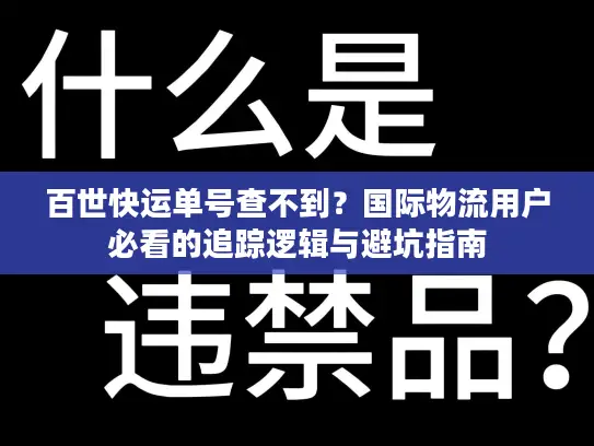 百世快运单号查不到？国际物流用户必看的追踪逻辑与避坑指南