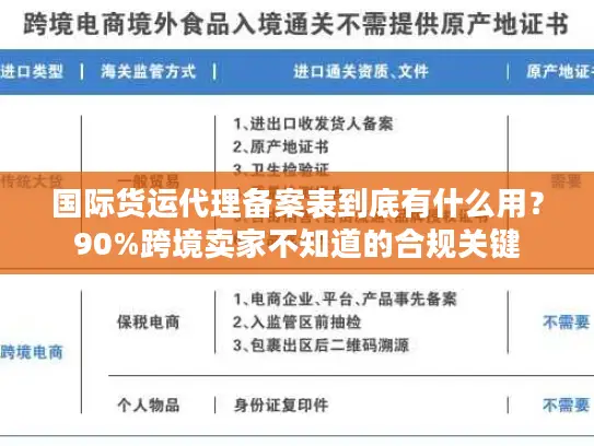 国际货运代理备案表到底有什么用？90%跨境卖家不知道的合规关键