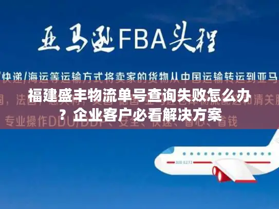 福建盛丰物流单号查询失败怎么办？企业客户必看解决方案