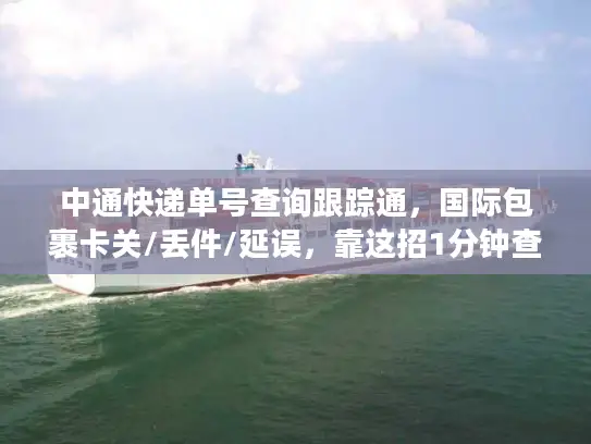 中通快递单号查询跟踪通，国际包裹卡关/丢件/延误，靠这招1分钟查明白？