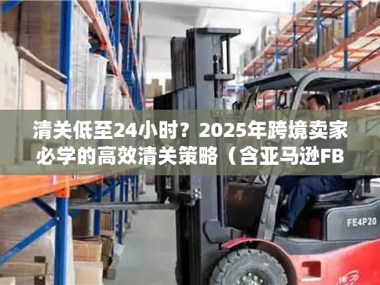 清关低至24小时？2025年跨境卖家必学的高效清关策略（含亚马逊FBA案例）