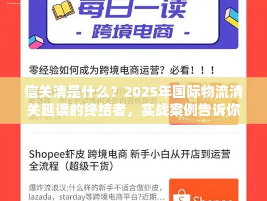 信关清是什么？2025年国际物流清关延误的终结者，实战案例告诉你答案