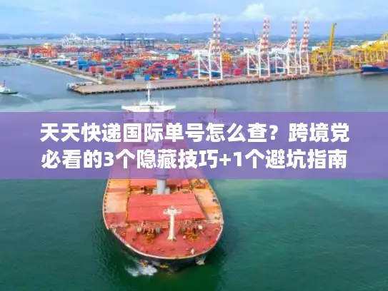 天天快递国际单号怎么查？跨境党必看的3个隐藏技巧+1个避坑指南