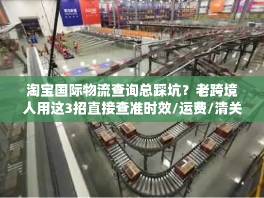 淘宝国际物流查询总踩坑？老跨境人用这3招直接查准时效/运费/清关状态
