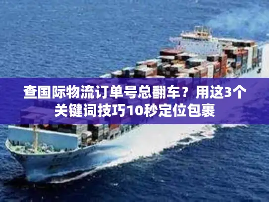 查国际物流订单号总翻车？用这3个关键词技巧10秒定位包裹