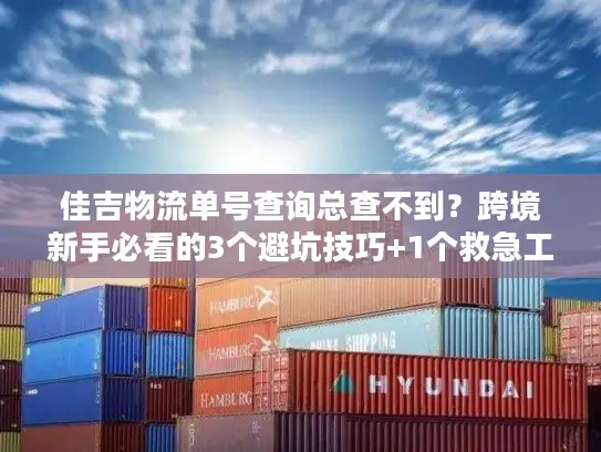 佳吉物流单号查询总查不到？跨境新手必看的3个避坑技巧+1个救急工具