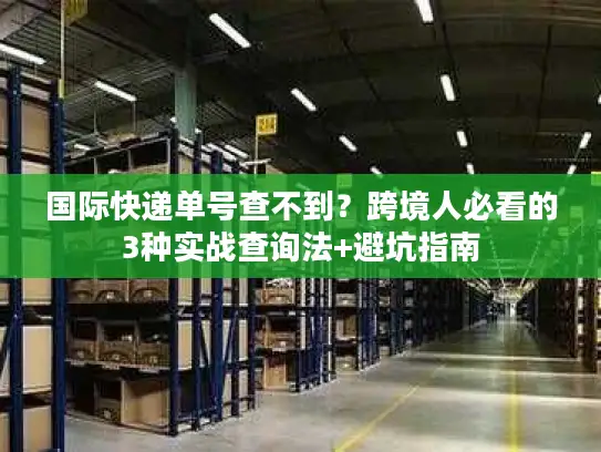 国际快递单号查不到？跨境人必看的3种实战查询法+避坑指南