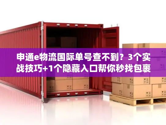 申通e物流国际单号查不到？3个实战技巧+1个隐藏入口帮你秒找包裹