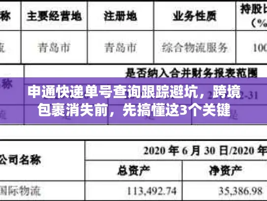 申通快递单号查询跟踪避坑，跨境包裹消失前，先搞懂这3个关键